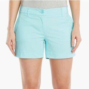 Nautica Women's Comfort Tailored Stretch Cotton Solid, Aruba Blue, Size: 16